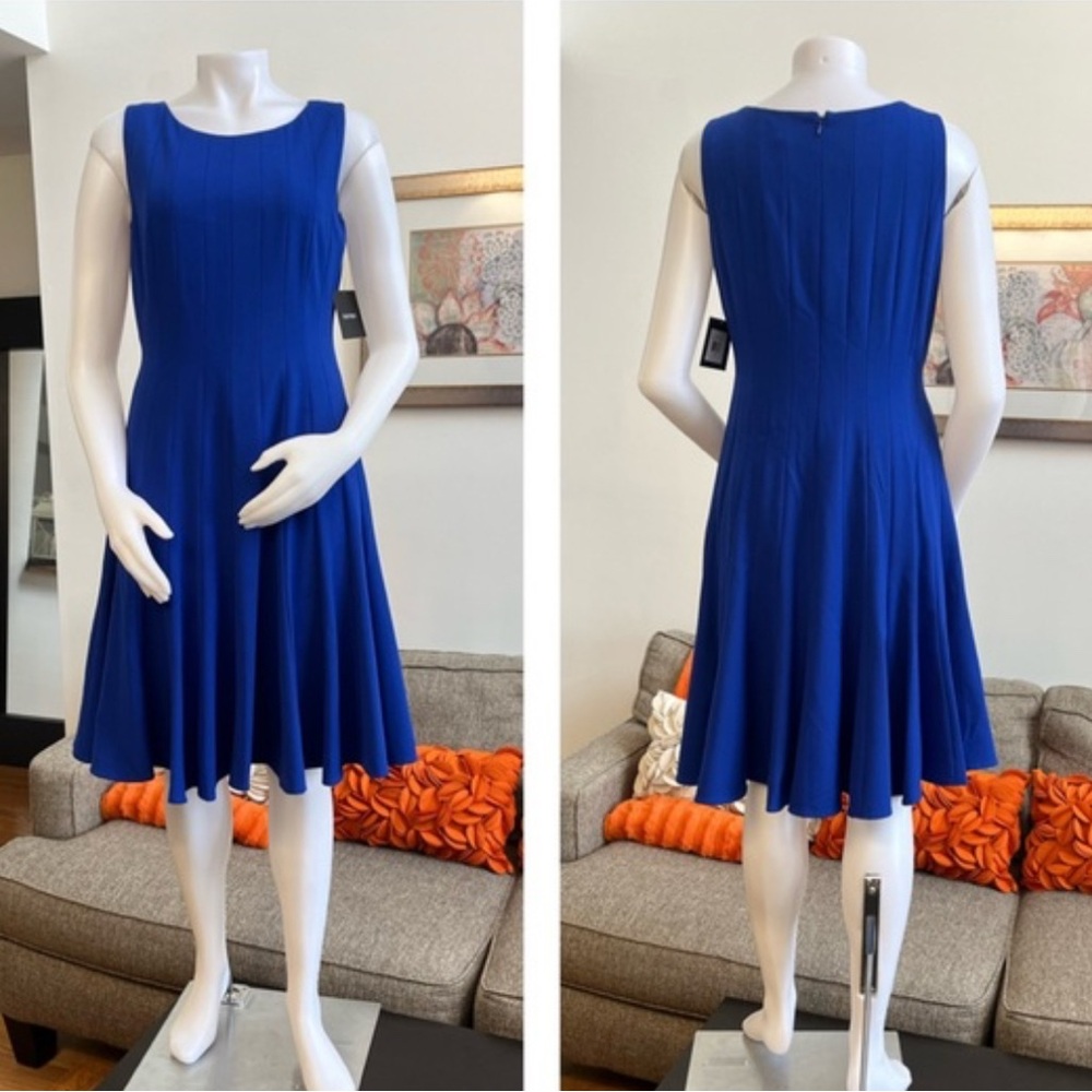 Women’s Ellen Tracy midi dress. Gorgeous peacock blue. Excellent used condition.